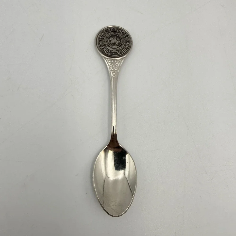 Vintage Bruce Confederate States of America Seal Souvenir Spoon Silver Tone